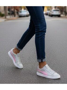 Puma 367377-28 Smash V2 Glitz Glam Jr Kids Girls Sneakers Shoes Casual Sz 6.5C